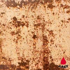 Iron surface corrosion due to humidity
